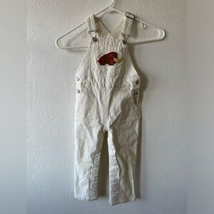 Toddler Woolly Mammoth Embroidered Overalls - Christian Robinson 2T